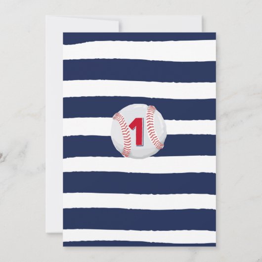 Anniversaire de base-ball de carte de (Dos)