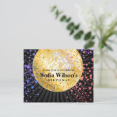 anniversaire de boule disco invitation par carte p (Debout devant)