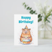 Anniversaire de Capybara, Bonne carte de vacances  (Debout devant)
