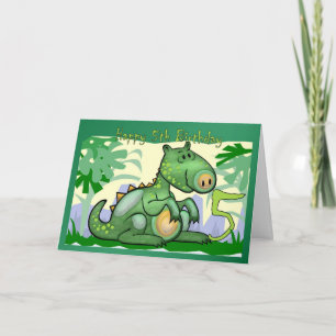 Anniversaire de carte de dinosaure de joyeux