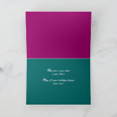 Anniversaire de carte de voeux de baleine d'orque, (Intérieur)