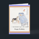Anniversaire de carte pour elle<br><div class="desc">Carte personnalisable pour lui donner. Particulièrement bien si vous avez un chien.</div>