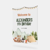 Anniversaire de enfant de camping moderne Woodland (Angle)