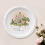 Anniversaire de enfant de château de filles Magica<br><div class="desc">Ce modèle magique à thème de conte de fées anniversaire de enfant en papier est composé d’un prince et d’une princesse moderne, avec un château enchanté, des papillons, des fleurs, des lièvres, un cerf magique et des champignons fantaisistes. Ce design rose "il était une fois" peut être facilement personnalisé avec...</div>
