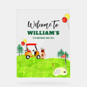 Anniversaire de enfant de golf Par-Tee Welcome (Recto)