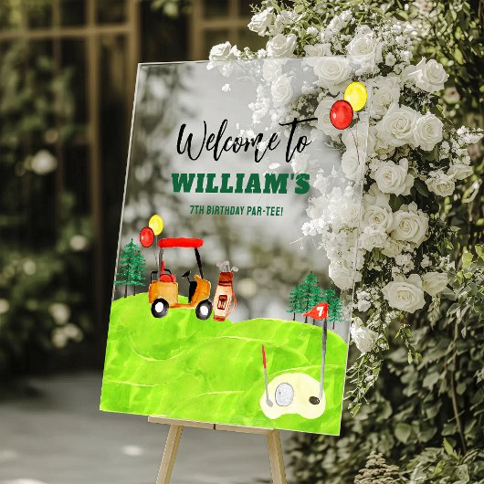Anniversaire de enfant de golf Par-Tee Welcome