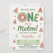 Anniversaire de enfant de pastèque Invitation et d (Devant)