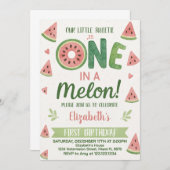 Anniversaire de enfant de pastèque Invitation et d (Devant / Derrière)