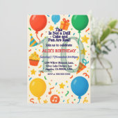 Anniversaire de enfant Invitation - Ballons et Fun (Debout devant)