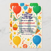 Anniversaire de enfant Invitation - Ballons et Fun (Devant / Derrière)