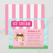 Anniversaire de enfant, invitations mignonnes de (Devant / Derrière)