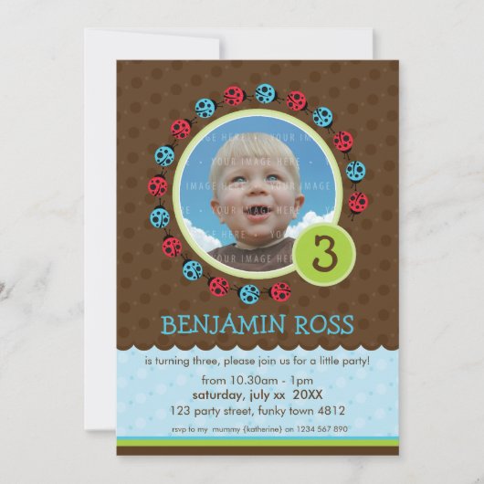 ANNIVERSAIRE DE ENFANT PARTY INVITATION cocu cocci (Devant)