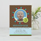 ANNIVERSAIRE DE ENFANT PARTY INVITATION cocu cocci (Debout devant)