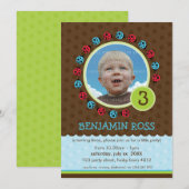 ANNIVERSAIRE DE ENFANT PARTY INVITATION cocu cocci (Devant / Derrière)