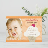 ANNIVERSAIRE DE ENFANT PARTY INVITATION cône de gl (Debout devant)