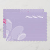 ANNIVERSAIRE DE ENFANT PARTY INVITATION flutterby  (Devant / Derrière)