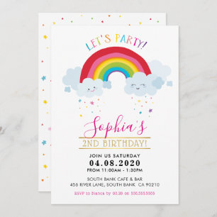 ANNIVERSAIRE DE ENFANT PARTY INVITATION kawaii nua