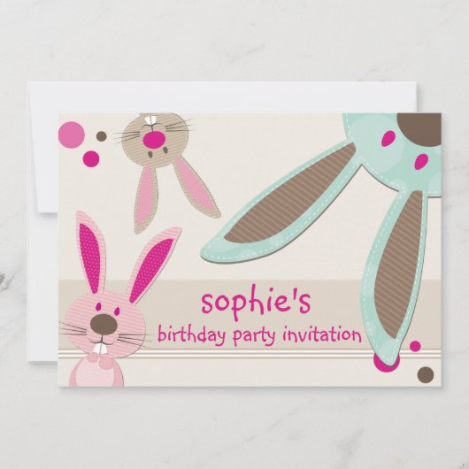 ANNIVERSAIRE DE ENFANT PARTY INVITATION mignon lap (Devant)