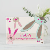 ANNIVERSAIRE DE ENFANT PARTY INVITATION mignon lap (Debout devant)