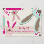 ANNIVERSAIRE DE ENFANT PARTY INVITATION mignon lap (Devant / Derrière)