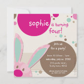 ANNIVERSAIRE DE ENFANT PARTY INVITATION mignon lap (Dos)