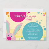 ANNIVERSAIRE DE ENFANT PARTY INVITATION mignon lap (Dos)