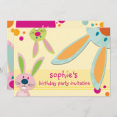 ANNIVERSAIRE DE ENFANT PARTY INVITATION mignon lap (Devant / Derrière)