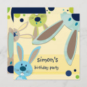 ANNIVERSAIRE DE ENFANT PARTY INVITATION mignon lap (Devant / Derrière)