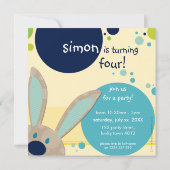 ANNIVERSAIRE DE ENFANT PARTY INVITATION mignon lap (Dos)