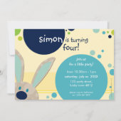 ANNIVERSAIRE DE ENFANT PARTY INVITATION mignon lap (Dos)