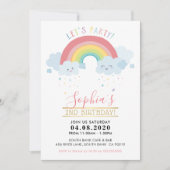 ANNIVERSAIRE DE ENFANT PARTY INVITATION pastel nua (Devant)