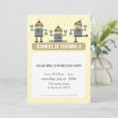 ANNIVERSAIRE DE ENFANT PARTY INVITATION robot mode (Debout devant)