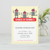 ANNIVERSAIRE DE ENFANT PARTY INVITATION robot mode (Debout devant)