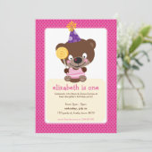ANNIVERSAIRE DE ENFANT PARTY nounours INVITATION l (Debout devant)