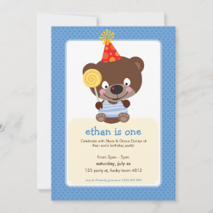ANNIVERSAIRE DE ENFANT PARTY nounours INVITATION l