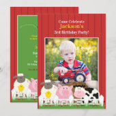 Anniversaire de enfant Photo Farm Flat Invitation (Devant / Derrière)
