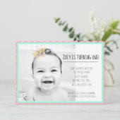 anniversaire de enfant simple invitation fille gar (Debout devant)