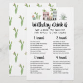 Anniversaire de fête Boire Si Jeu éditable carte (Devant / Derrière)