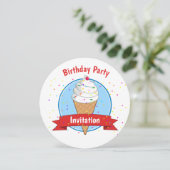 Anniversaire de fête Invitation Ice Cream Cone (Debout devant)