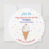 Anniversaire de fête Invitation Ice Cream Cone (Dos)