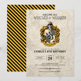 Anniversaire de Harry Potter | Invitation Hufflepu