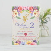 Anniversaire de jardin ou invitation féerique d'or (Debout devant)