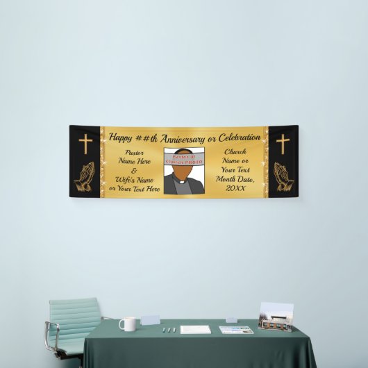 Anniversaire de la bannière de l'église Pasteur de (Salon professionnel)