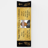 Anniversaire de la bannière de l'église Pasteur de (Vertical)