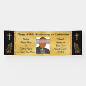 Anniversaire de la bannière de l'église Pasteur de (Horizontal)