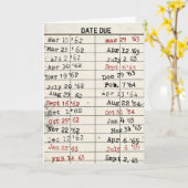 Anniversaire de la carte de bibliothèque (Fleur jaune)