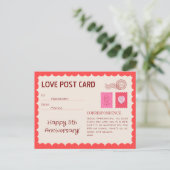 Anniversaire de la carte postale d'amour (Debout devant)