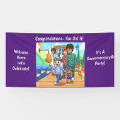 Anniversaire de la fête sans cancer Vinyl Bannière (Horizontal)