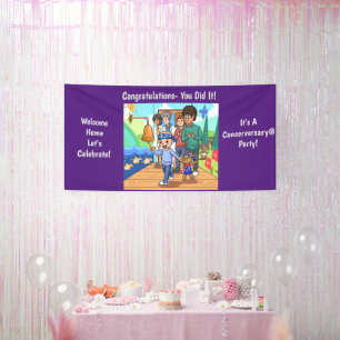 Anniversaire de la fête sans cancer Vinyl Bannière