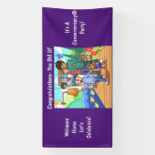 Anniversaire de la fête sans cancer Vinyl Bannière (Verticale)